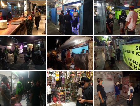 Satgas Solidaritas dan Gotong Royong Covid-19 Melaksanakan Patroli Secara Serentak Diwilayah Desa Dangin Puri Kauh