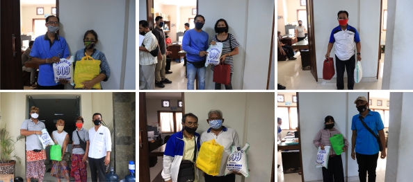 Penyerahan Bantuan Paket Sembako dari Dinas Sosial 