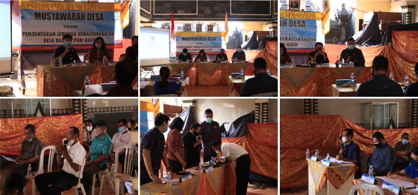 Musyawarah Desa tentang Pembentukan Lembaga Kemasyarakatan Desa Dangin Puri Kauh